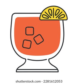 cocktail vector icon isolated style
