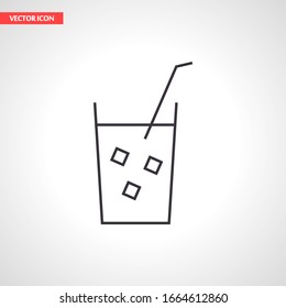 cocktail vector icon line linear style on the background. Best icon 10 eps illustration