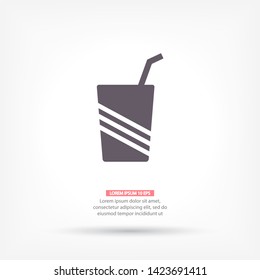 Cocktail Vector icon . Lorem Ipsum Illustration design
