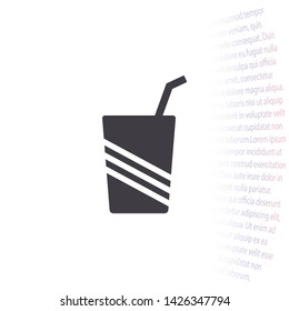 Cocktail Vector icon . Lorem Ipsum Illustration design