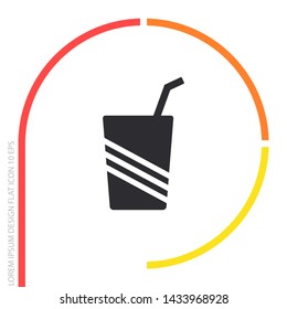 Cocktail Vector icon . Lorem Ipsum Illustration design