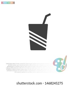 Cocktail Vector icon . Lorem Ipsum Illustration design