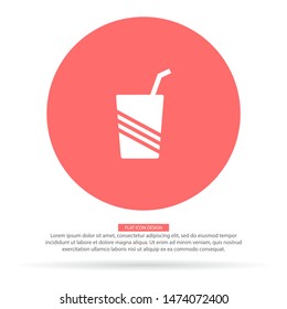 Cocktail Vector icon . Lorem Ipsum Illustration design