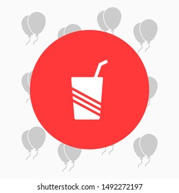 Cocktail Vector icon . Lorem Ipsum Illustration design