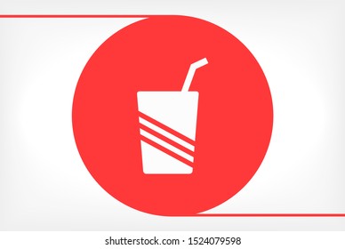 Cocktail Vector icon . Lorem Ipsum Illustration design