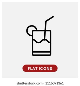 Cocktail vector icon. Modern, simple flat vector illustration for web site or mobile app