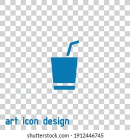 cocktail vector icon on an abstract background