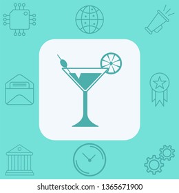 Cocktail vector icon sign symbol