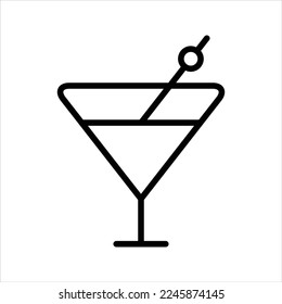 Cocktail vector icon symbol design