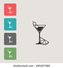 Cocktail - vector icon. Symbol for web, infographics, print design and mobile UX/UI kit. Vector illustration, EPS10.