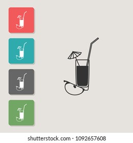 Cocktail - vector icon. Symbol for web, infographics, print design and mobile UX/UI kit. Vector illustration, EPS10.