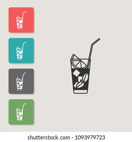 Cocktail - vector icon. Symbol for web, infographics, print design and mobile UX/UI kit. Vector illustration, EPS10.