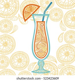 Cocktail. Vector illustration.