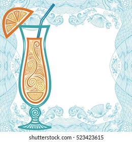 Cocktail. Vector illustration.