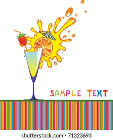 Cocktail. Vector illustration