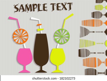 The cocktail vector illustration cafe restaurant menu vector template 