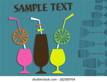 The cocktail vector illustration cafe restaurant menu template