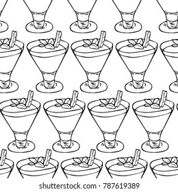 Cocktail vector illustration. Doodle style. Design, print, decor, textile, paper