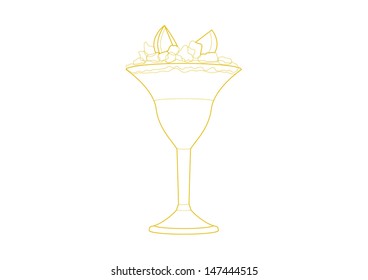 Cocktail vector illustration isolated on white background
