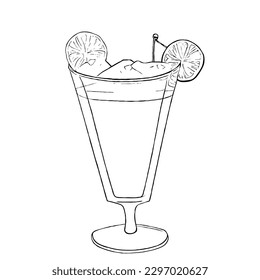 Cocktail Vector Isolated Icon No White Background EPS File