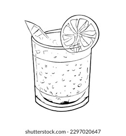 Cocktail Vector Isolated Icon No White Background EPS File