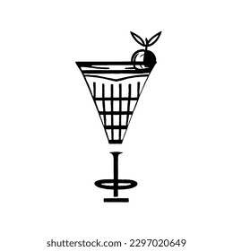 Cocktail Vector Isolated Icon No White Background EPS File