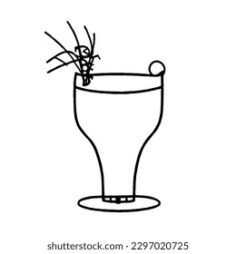 Cocktail Vector Isolated Icon No White Background EPS File