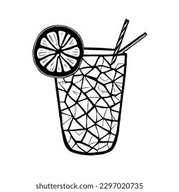 Cocktail Vector Isolated Icon No White Background EPS File