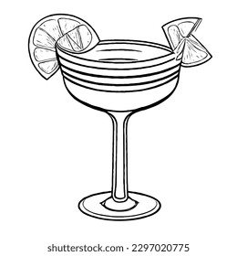 Cocktail Vector Isolated Icon No White Background EPS File