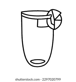 Cocktail Vector Isolated Icon No White Background EPS File