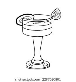 Cocktail Vector Isolated Icon No White Background EPS File