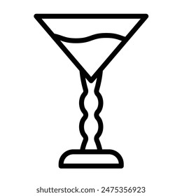 Cocktail Vector Line Icon Design