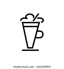Cocktail Vector Line Icon Illustration