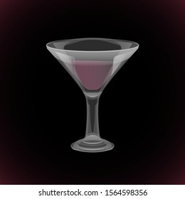 Cocktail. Vector. cocktail on a black background.