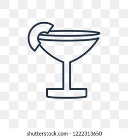 Cocktail vector outline icon isolated on transparent background, high quality linear Cocktail transparency concept can be used web and mobile