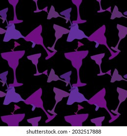 cocktail vector seamless pattern outline decorative