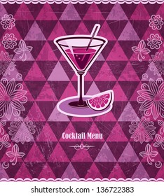 Cocktail vintage mosaic pattern