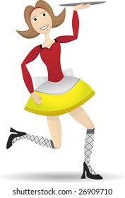 Cocktail Waitress on the move
