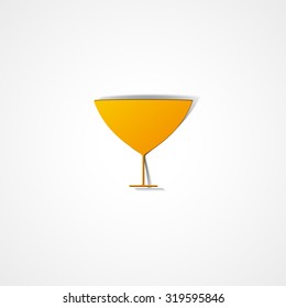 Cocktail web icon on white background