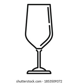 Cocktail wineglass icon. Outline cocktail wineglass vector icon for web design isolated on white background