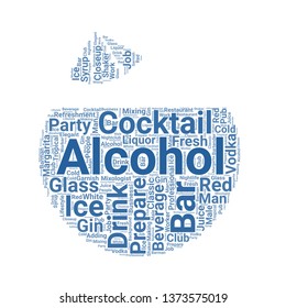 cocktail word cloud. tag cloud about cocktail