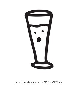 Cocktails doodle set. Vector illustration.