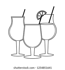 Cocktails and drinks in black and white