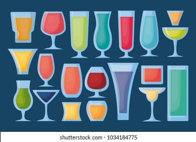 Cocktails drinks design