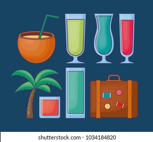 Cocktails drinks design