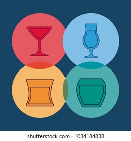 Cocktails drinks design