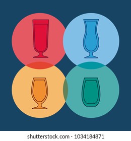 Cocktails drinks design