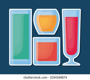 Cocktails drinks design