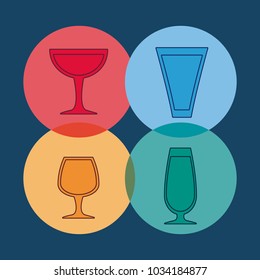 Cocktails drinks design