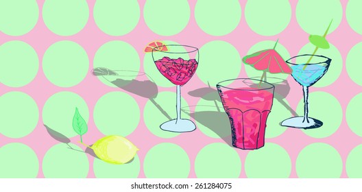 Cocktails illustration